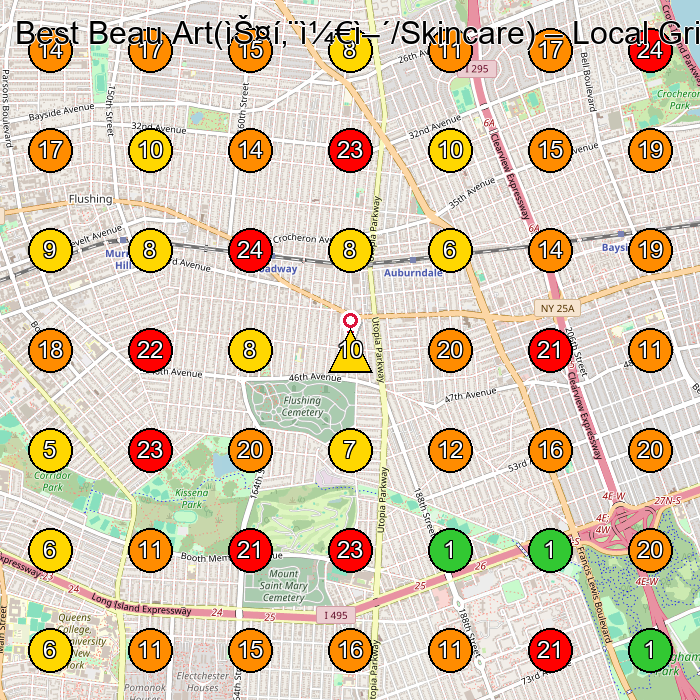 Best Beau Art(스킨케어/Skincare) Skin Care Clinic GeoGrid ranking map for Queens NY